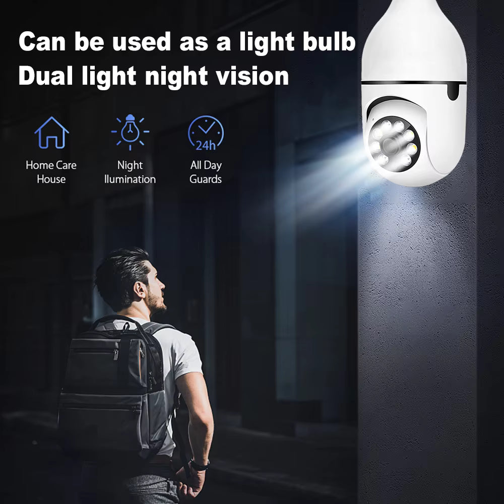 Nova Bulb 360° Smart CCTV Bulb Camera with Night Vision & Motion Detection