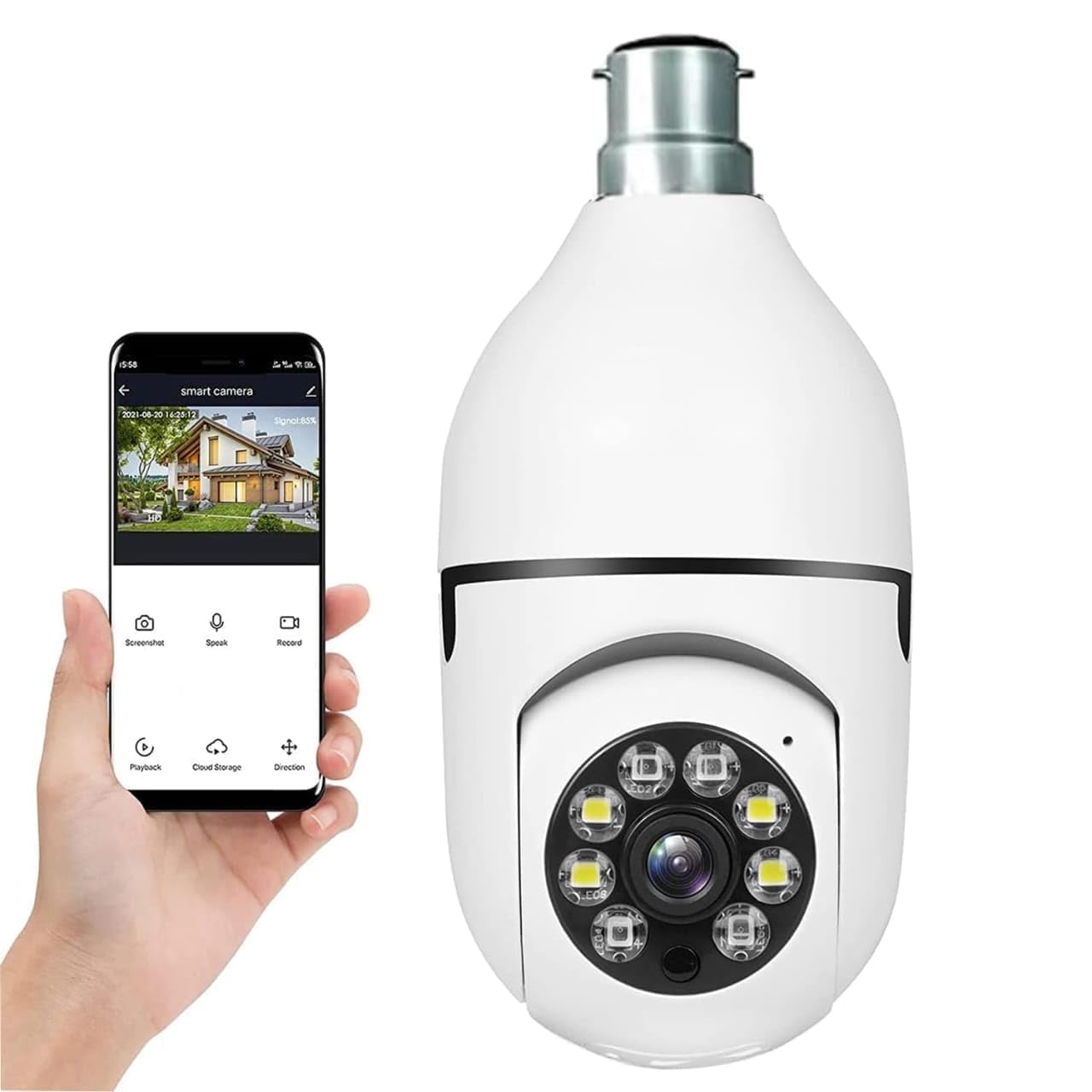 cctv Bulb Camera 1080p WIFI 360 Degree Panoramic Night Vision
